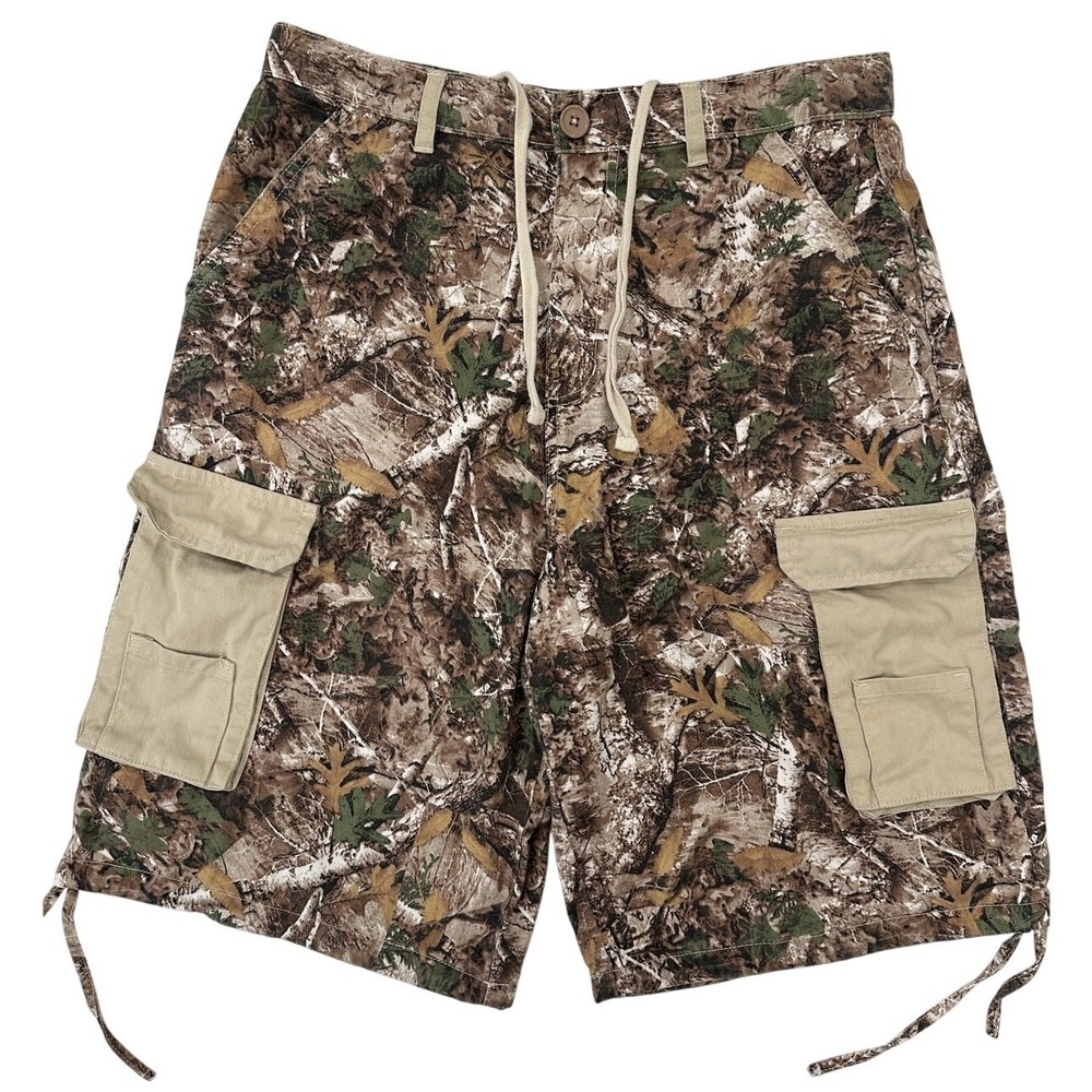 BooHooMAN Camouflage‎ Cargo Shorts Men's Sz Medium Forest Parachute Outdoors